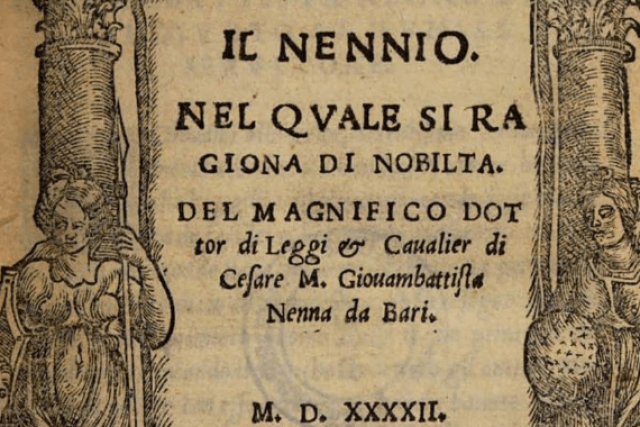 Giovan Battista Nenna: la storia del primo scrittore barese che fu pubblicato all'estero